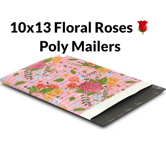 Floral Roses 🌹 Poly Mailers 10x13 Pack of 25 - Picture 3 of 5